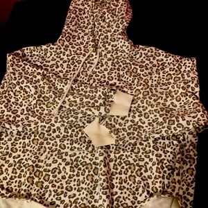Oversized leopard print hoodie